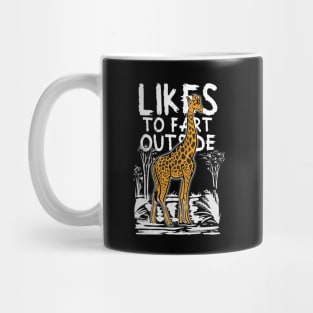 Giraffe Likes To Fart Outside Mug